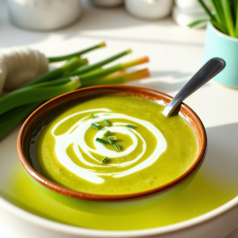 Potato & Leek Green Soup — low FODMAP soup recipe