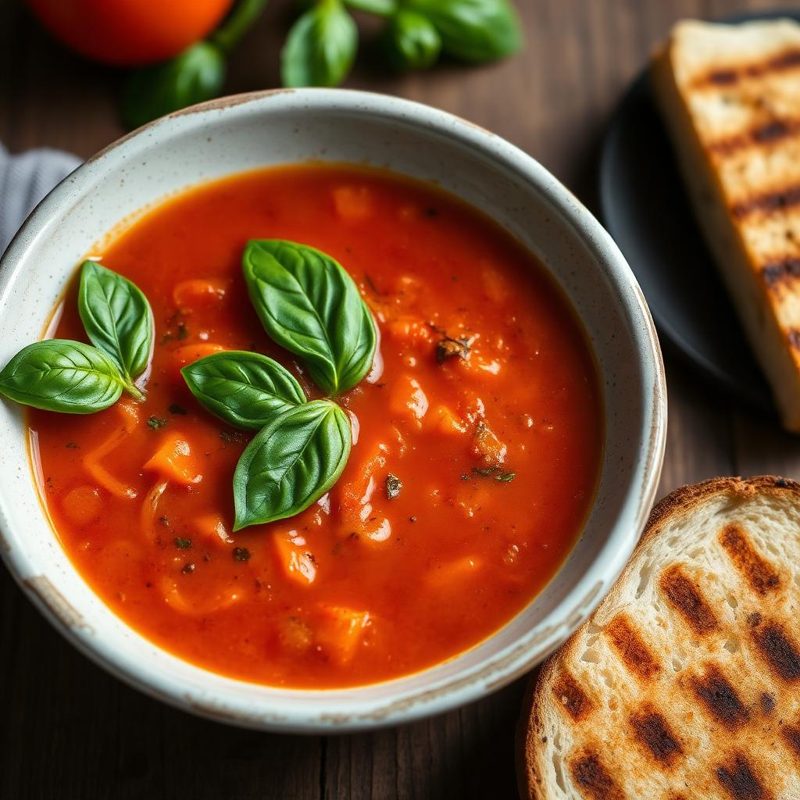 Roasted Red Pepper & Tomato Soup — low FODMAP soup recipe