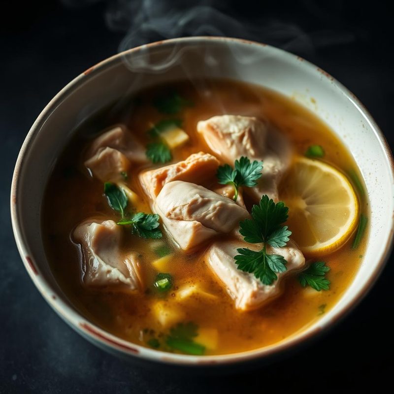 Thai-Style Coconut Chicken Soup — low FODMAP soup recipe