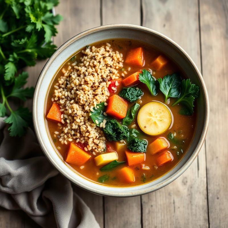 Quinoa Vegetable Minestrone — low FODMAP soup recipe