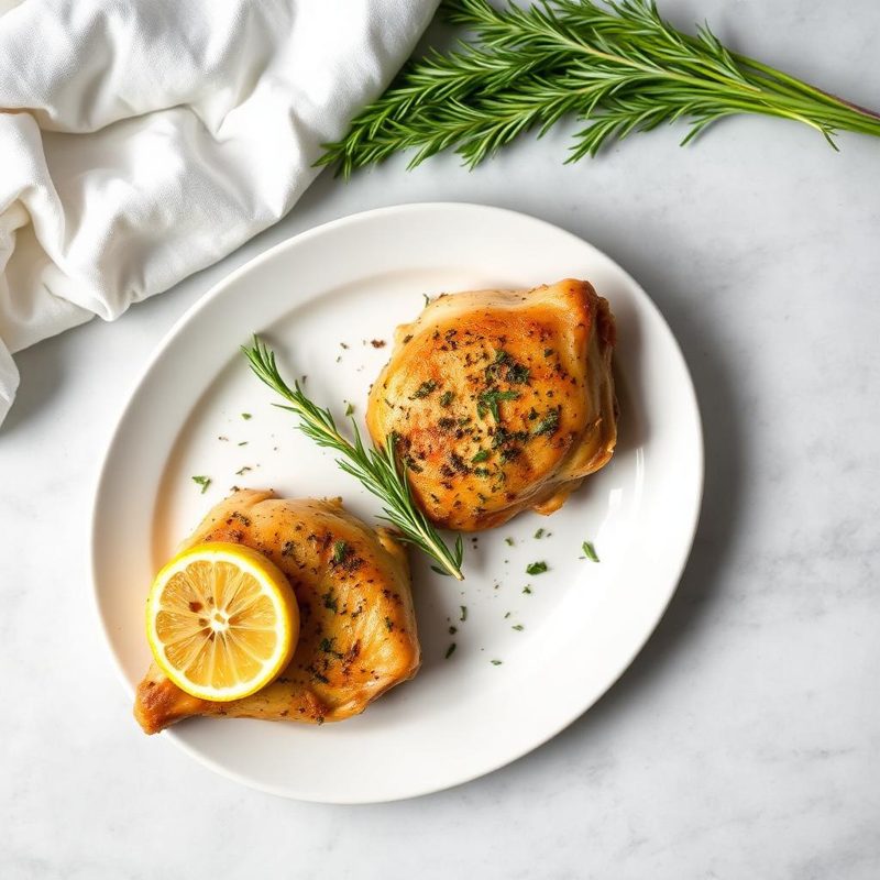 Lemon & Herb Roast Chicken Thighs - low FODMAP chicken recipe
