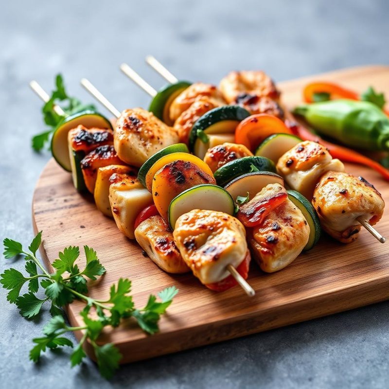 Grilled Chicken & Veggie Skewers - low FODMAP chicken recipe