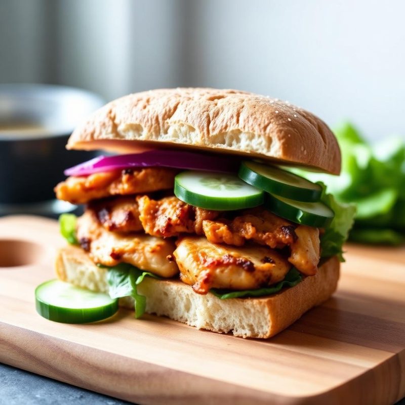 Chicken Sandwich on Gluten-Free Sourdough - low FODMAP chicken recipe
