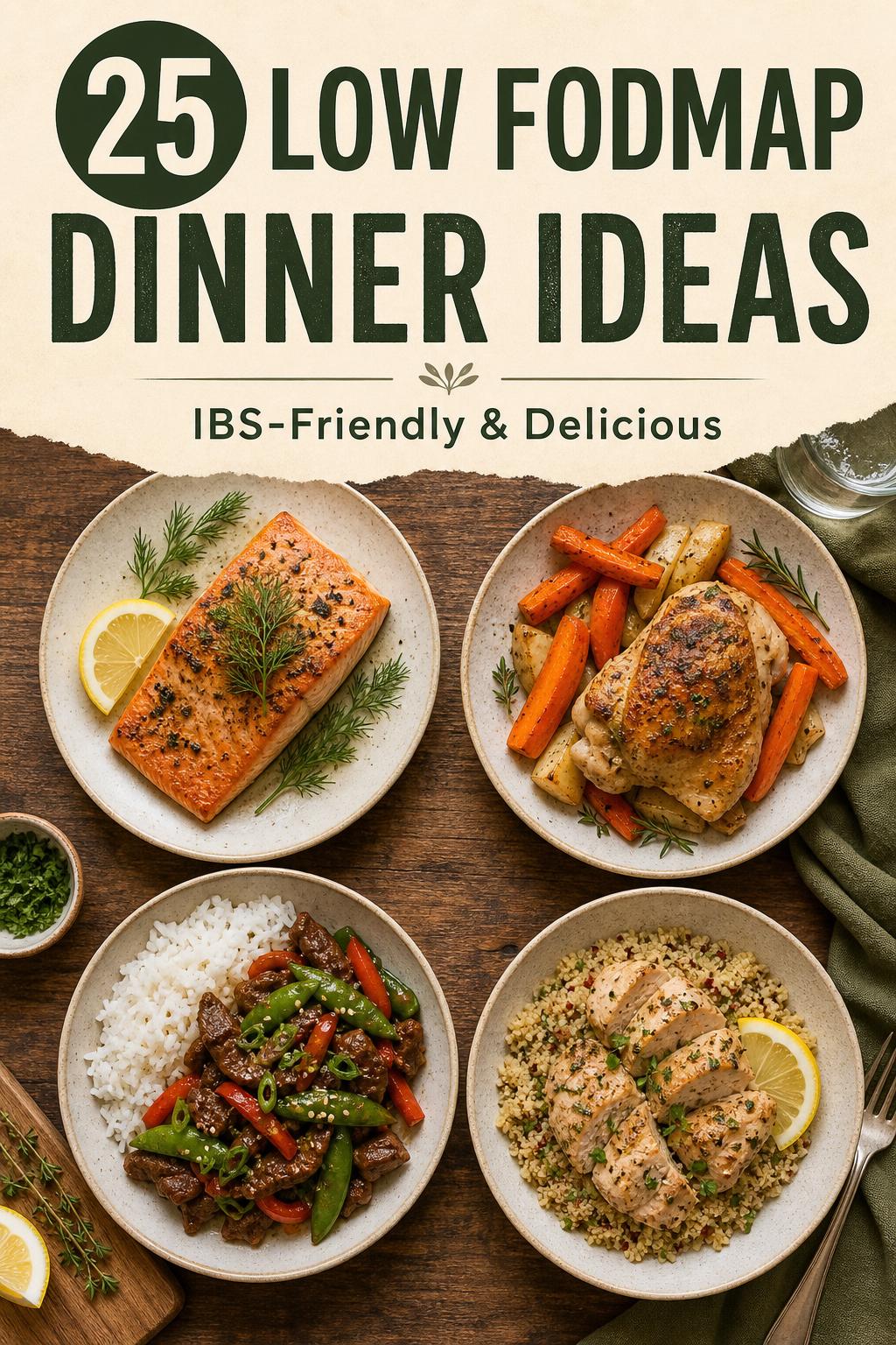 25 Low FODMAP Dinner Ideas for IBS: Easy, Gut-Friendly Meals