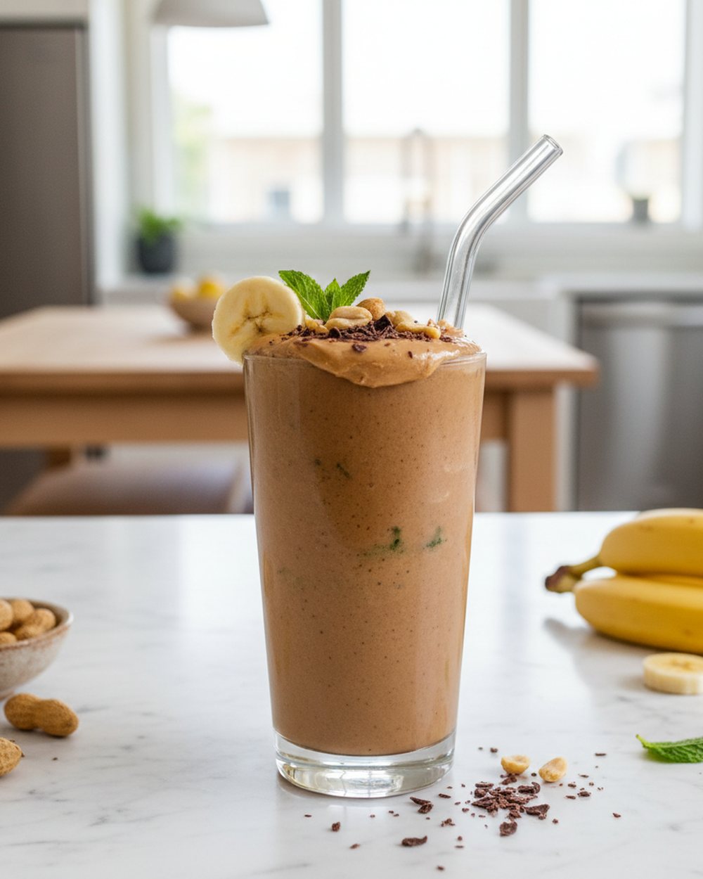 Peanut Butter Chocolate Power Shake – low FODMAP smoothie